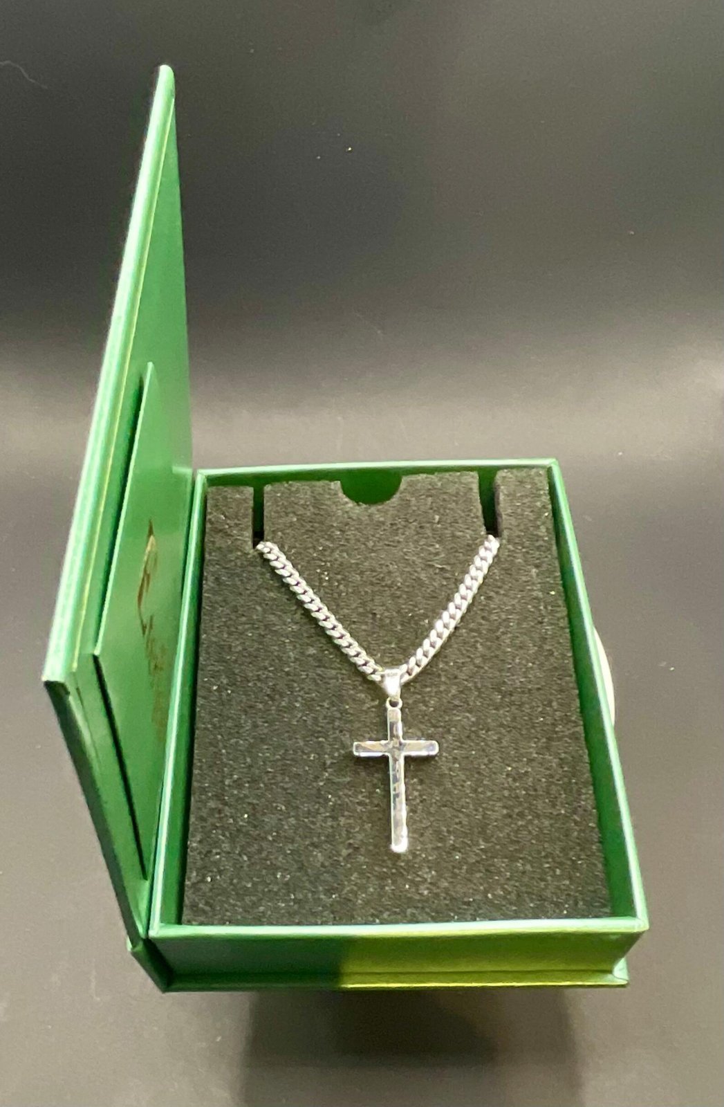 925 Sterling Silver Biker Cross Necklace custom engraved memorial piece by The Steel Canvas SKU MEM-01