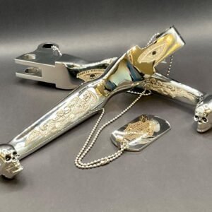 Custom Engraved Harley Hand Controls | Skull & Angel Wings