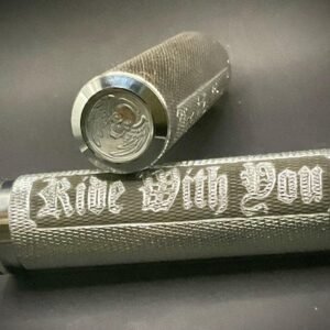 Custom Harley Grips | Hand Engraved Motorcycle Grips custom engraved motorcycle accessory by The Steel Canvas SKU HD-GRIP-01
