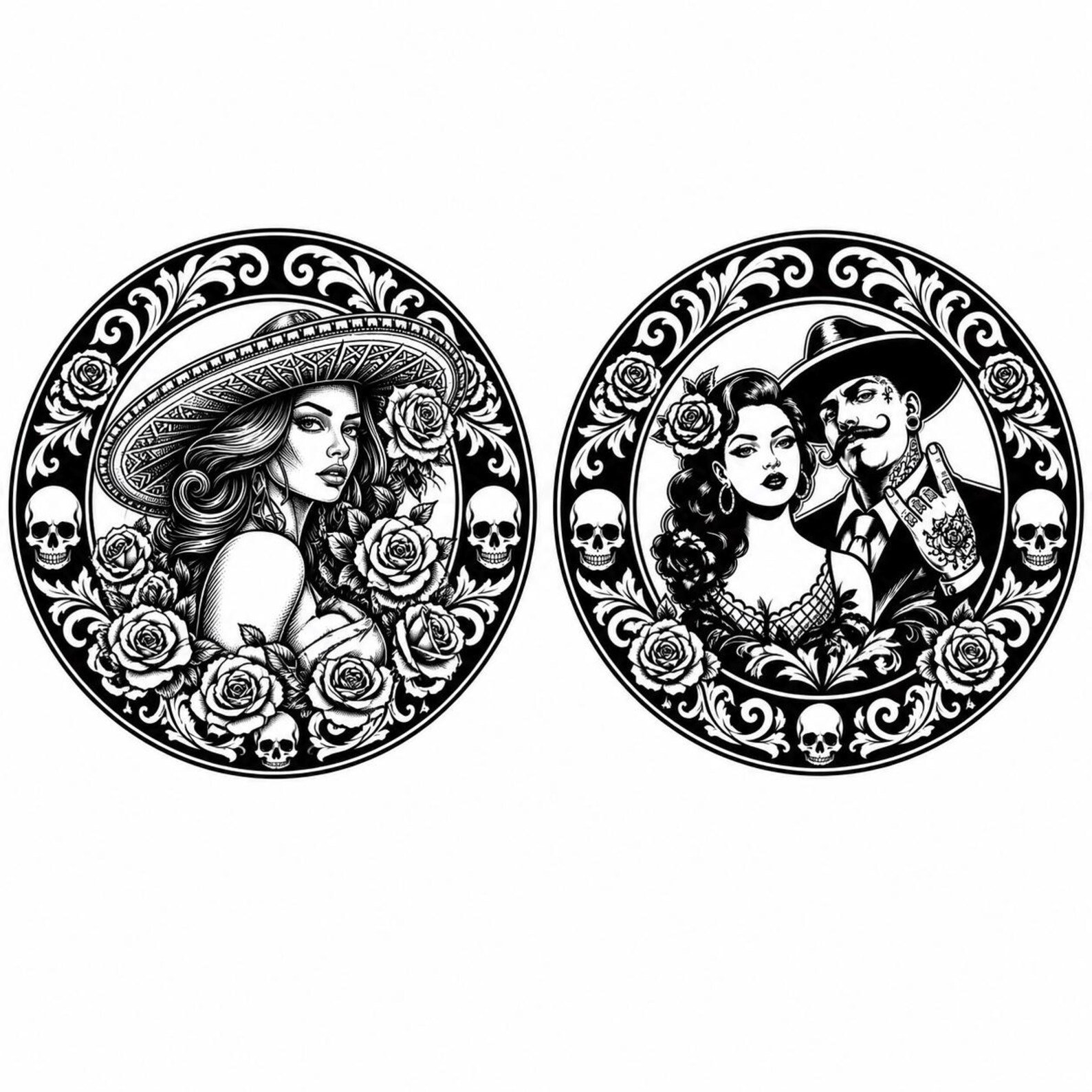 Custom Motorcycle Engraving Service | Harley Style Derby Cover, Horn Cover, Chrome Parts, Skull Roses, Old English Biker Art, Chicano style custom engraved motorcycle accessory by The Steel Canvas SKU HD-Custom-01