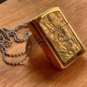 Hand-Engraved Battlefield 6 Zippo and Dog Tag Set custom engraved motorcycle accessory by The Steel Canvas SKU ZIP-BF2-01