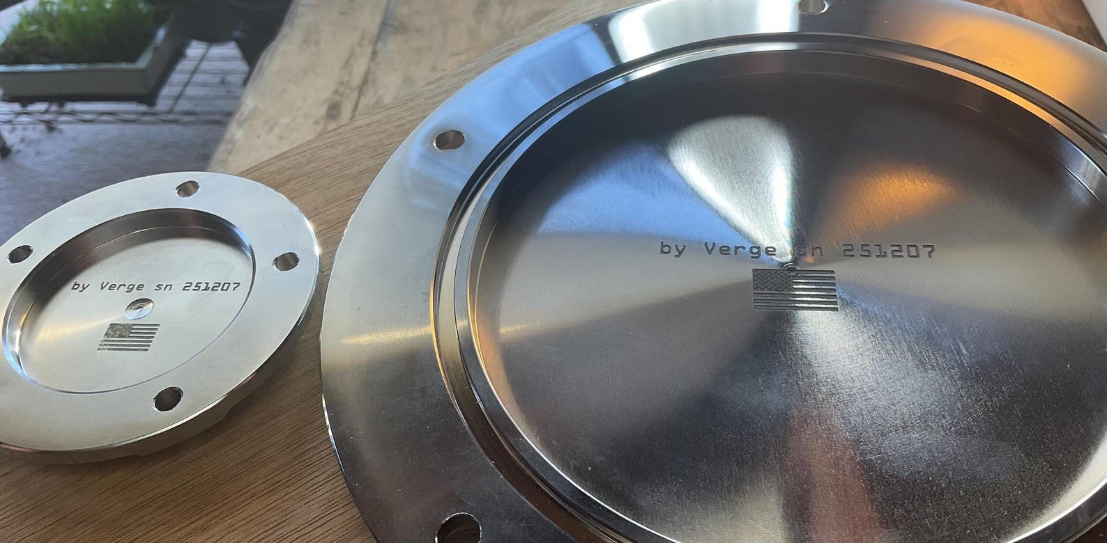Hand Engraved Chrome Engine Cover Set custom engraved motorcycle accessory by The Steel Canvas SKU HD-DERB-)!