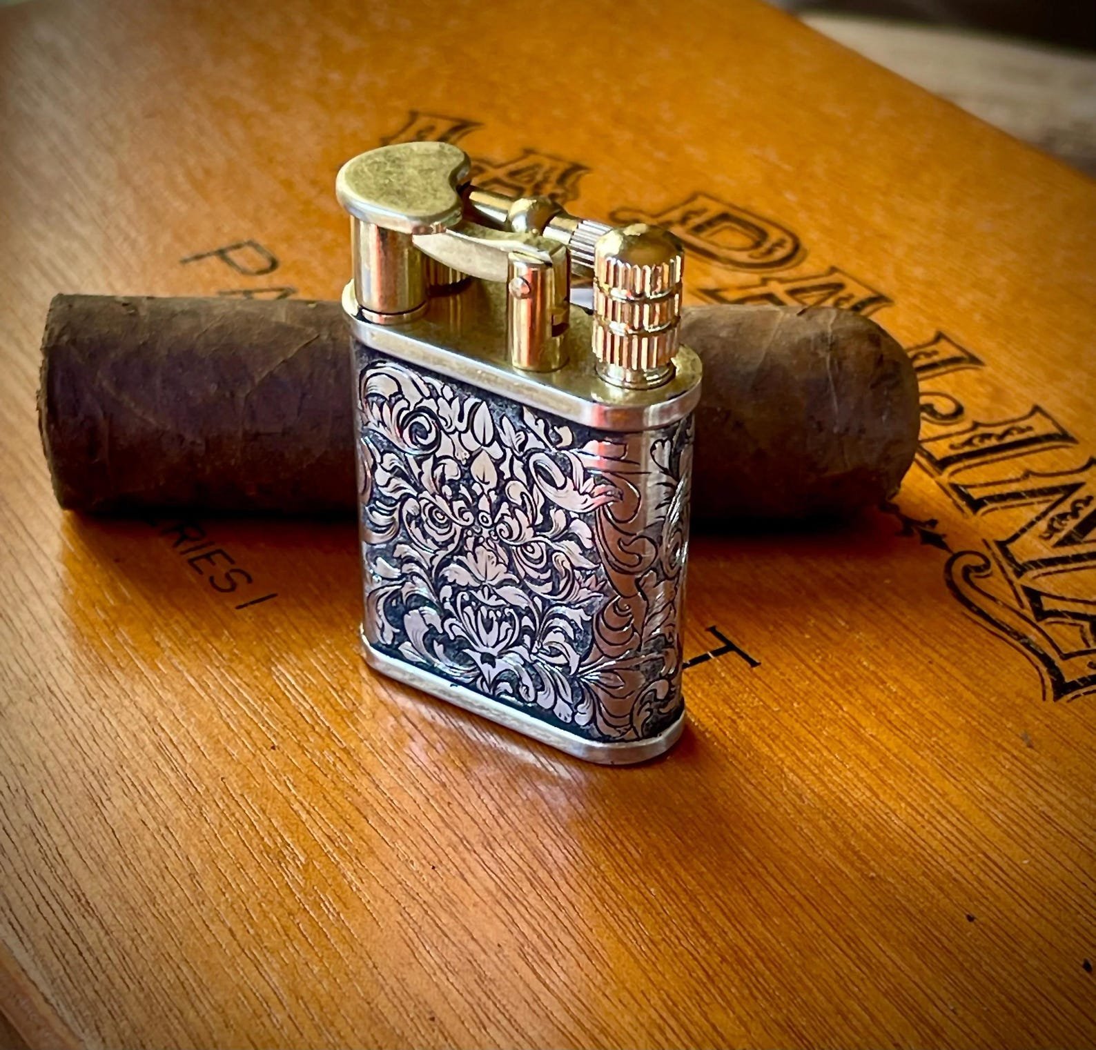 Hand-Engraved Lighter – Collectible Gift custom engraved custom lighter by The Steel Canvas SKU ZIP-SMALL-01