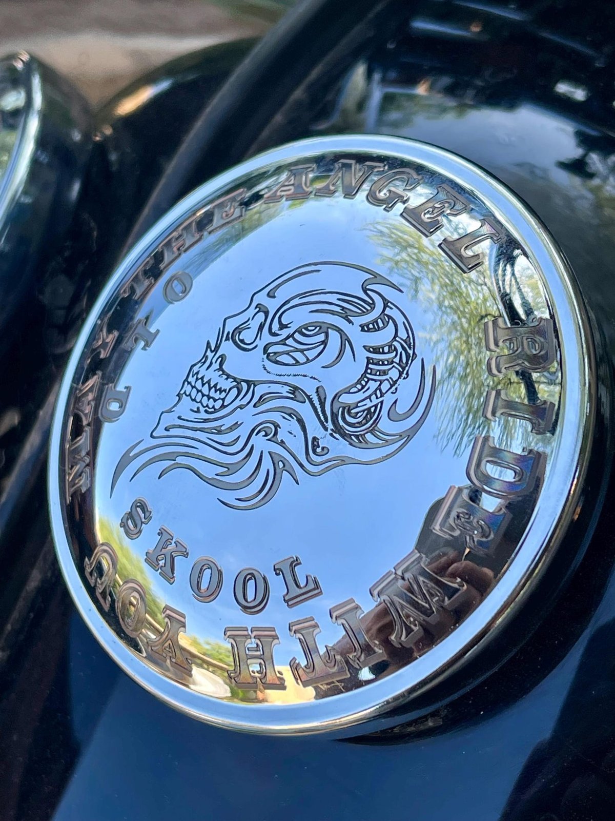 Harley Gas Cap custom engraved motorcycle accessory with product video reference by The Steel Canvas SKU HD-Gas-01