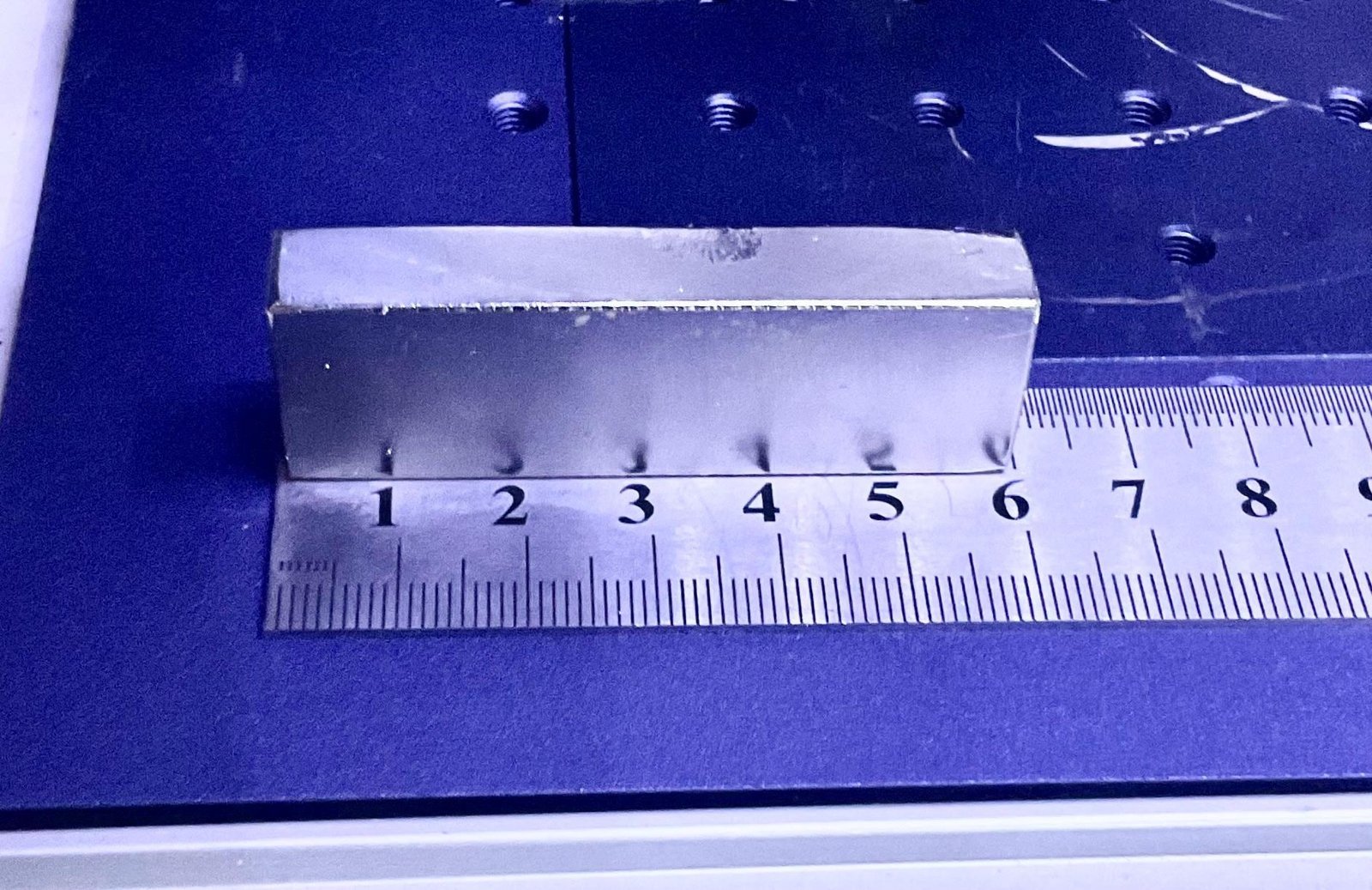 Neodymium Block Magnet N52: Super Strong DIY, Craft, Magic (60x20x10mm) custom engraved custom engraved piece shown in product photos by The Steel Canvas SKU twst-01