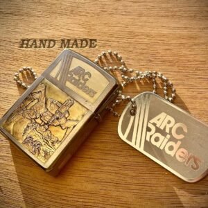 One-of-a-Kind ARC Raiders Zippo – Deep Engraved Brass Armor Case – Signed & Serialized Collector Piece custom engraved custom lighter shown in product photos by The Steel Canvas SKU ZIP-ARK-01
