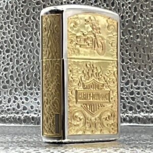 One of a Kind Hand Engraved Zippo Lighter – Signed by Engraver – Harley Inspired – “May the Angel Ride With You” – Deep Relief Brass custom engraved custom lighter shown in product photos by The Steel Canvas SKU ZIP-HD-01