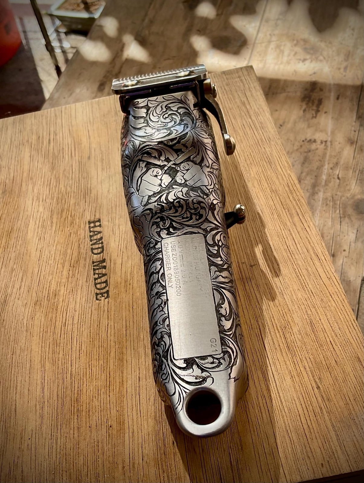 Rear Find. One-of-a-Kind Hand engraved WAHLClipper – 100 Year Anniversary Edition custom engraved memorial piece by The Steel Canvas SKU MEM-04