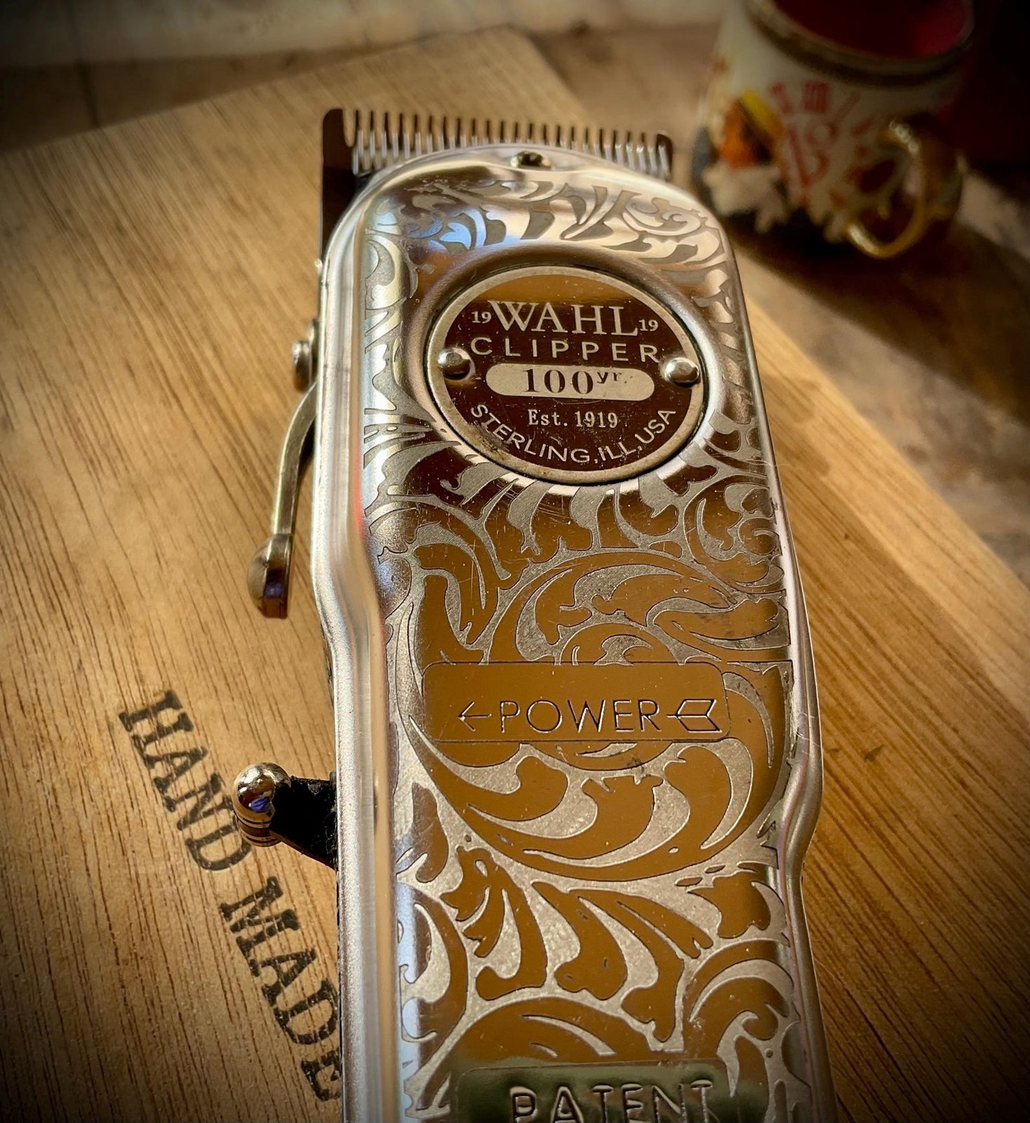 Rear Find. One-of-a-Kind Hand engraved WAHLClipper – 100 Year Anniversary Edition custom engraved memorial piece by The Steel Canvas SKU MEM-04